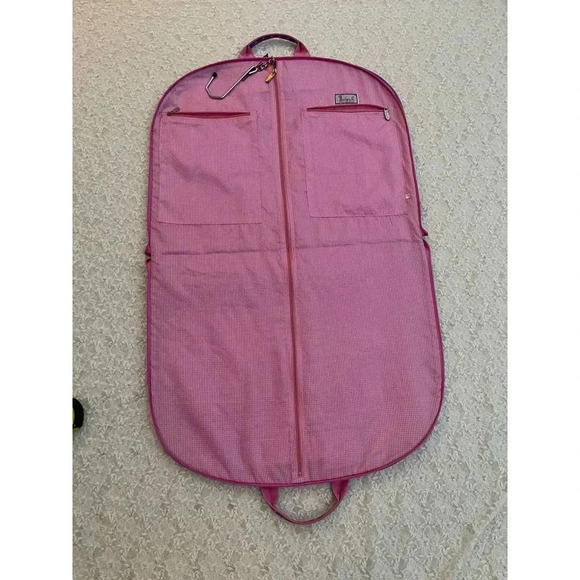 Belvah Beauty Quality Quilted Satiny Travel Garment Bag Isabel Embroidered Pink - Picture 13 of 16
